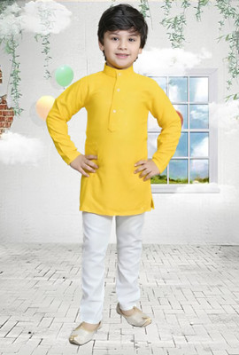 Go Berry Boys Festive & Party Kurta and Pyjama Set(Multicolor Pack of 1)