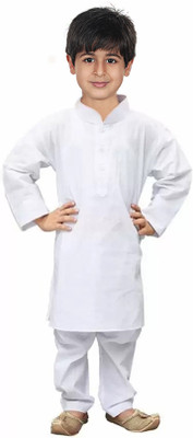 Vanraj Boys Festive & Party Kurta and Pyjama Set(White Pack of 1)