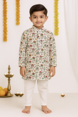 HUMAN CHOICE Boys Festive & Party, Wedding Kurta and Pyjama Set(Multicolor Pack of 1)