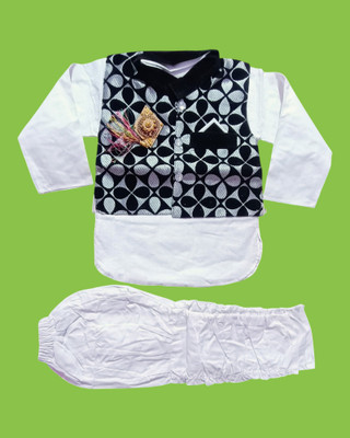 Raniomatic Baby Boys Festive & Party Kurta and Dhoti Pant Set(White Pack of 1)
