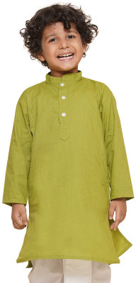 Sethukrishna Boys Festive & Party Kurta and Dhoti Pant Set(Green Pack of 1)