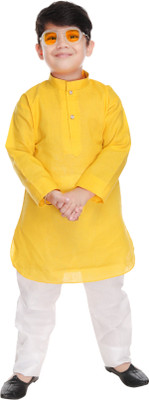 new gen Boys Casual Kurta and Pyjama Set(Red Pack of 1)