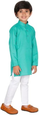 VCD FASHION HUB Baby Boys Festive & Party Kurta and Pyjama Set(Green Pack of 1)