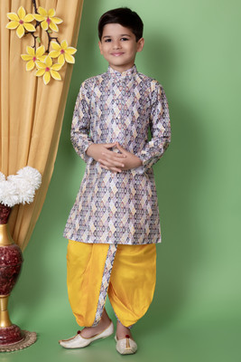 NFC CREATION Boys Festive & Party, Wedding Kurta and Dhoti Pant Set(Multicolor Pack of 1)