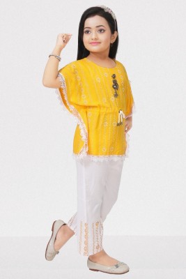 LINK KWALITY Girls Casual Kurta and Pyjama Set(Yellow Pack of 1)