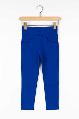 Pink Paradise Jegging For Girls(Blue, Pack of 1)