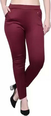 Westoin Jegging For Girls(Maroon, Pack of 1)