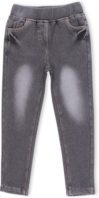 Cutecumber Jegging For Baby Girls(Grey, Pack of 1)