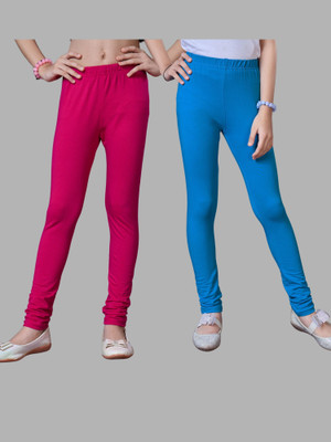 URBAN TRENDING Indi Legging For Girls(Pink, Light Blue Pack of 2)