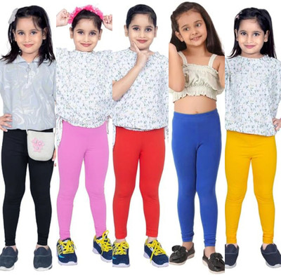 Tik Tok WEARS Indi Legging For Girls(Multicolor Pack of 5)