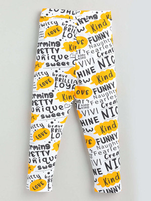 Ginie Legging For Girls(White Pack of 1)