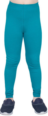 one sky Legging For Girls(Green Pack of 1)