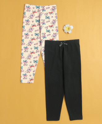 BUMZEE Legging For Girls(Black Pack of 2)