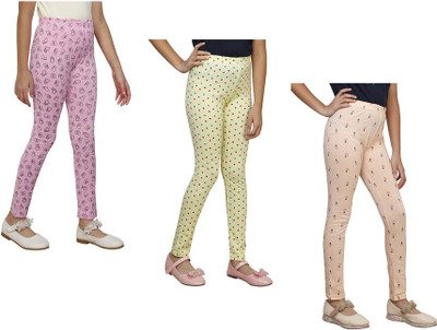 IndiWeaves Indi Legging For Girls(Multicolor Pack of 3)