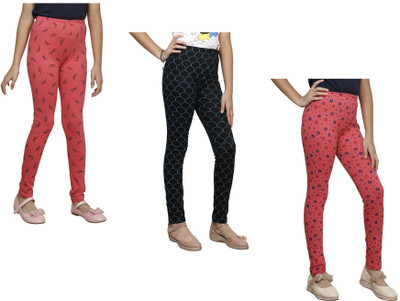 IndiWeaves Indi Legging For Girls(Multicolor Pack of 3)
