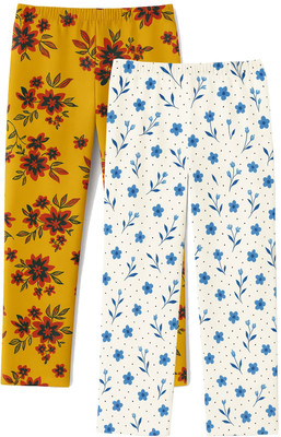 EyeWater Legging For Girls(White, Yellow Pack of 2)