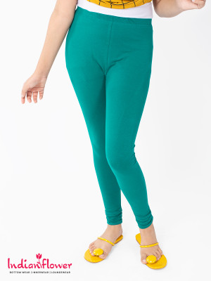 INDIAN FLOWER Legging For Girls(Green Pack of 1)