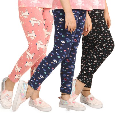 Ariel Legging For Girls(Black Pack of 3)