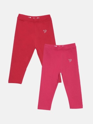 TWIN BIRDS Indi Legging For Girls(Red Pack of 2)