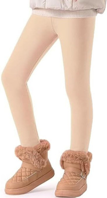 Lebami Indi Legging For Girls(Beige Pack of 1)