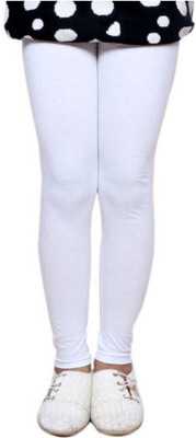 AJ Hossiery Legging For Girls(White Pack of 1)