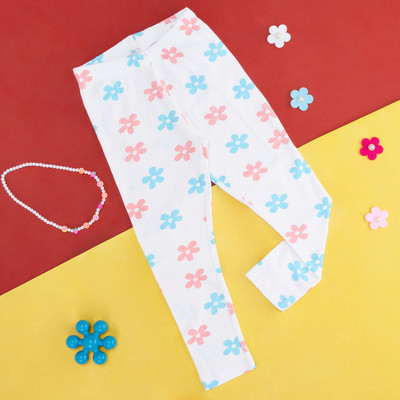 Pantaloons Junior Legging For Girls(White Pack of 1)