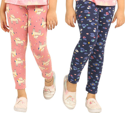 Ariel Legging For Girls(Dark Blue Pack of 2)