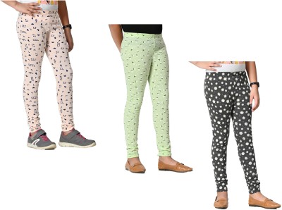 IndiWeaves Indi Legging For Girls(Multicolor Pack of 3)