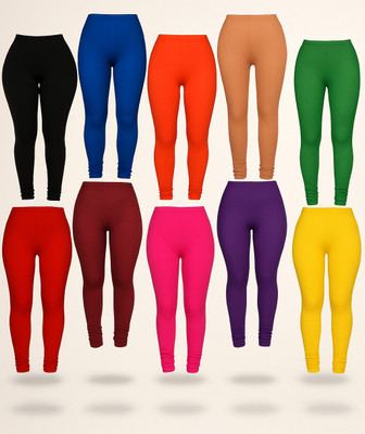 Fashionate World Legging For Girls(Multicolor Pack of 10)