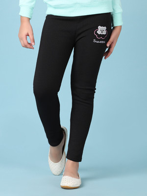 V-MART Legging For Girls(Black Pack of 1)