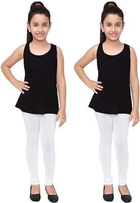 Tik Tok WEARS Indi Legging For Girls(White Pack of 2)