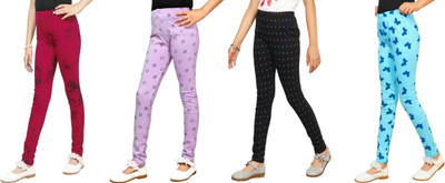Tik Tok WEARS Indi Legging For Girls(Black Pack of 4)