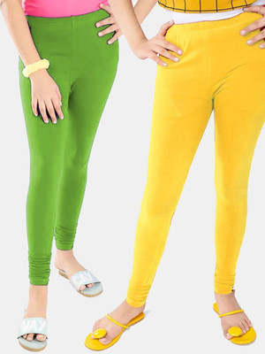 Tik Tok WEARS Indi Legging For Girls(Green Pack of 2)