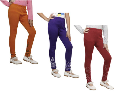 IndiWeaves Indi Legging For Girls(Multicolor Pack of 3)
