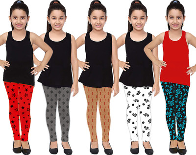 K M R Legging For Girls(Multicolor Pack of 5)