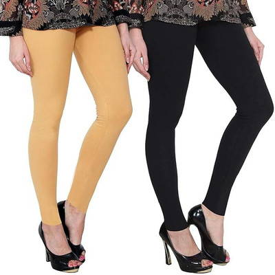 AJ Hossiery Legging For Girls(Multicolor Pack of 2)