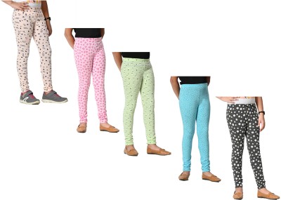 IndiWeaves Indi Legging For Girls(Multicolor Pack of 5)