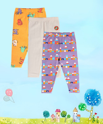 MINI KLUB Legging For Baby Girls(Multicolor Pack of 3)