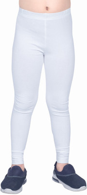 one sky Legging For Girls(White Pack of 1)