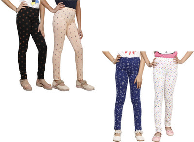 IndiWeaves Indi Legging For Girls(Multicolor Pack of 4)
