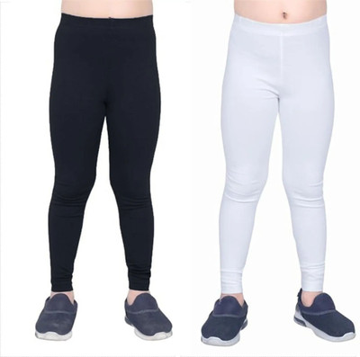 AJ Hossiery Legging For Girls(Multicolor Pack of 2)
