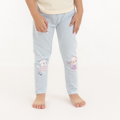 haus & kinder Legging For Baby Girls(Blue Pack of 1)