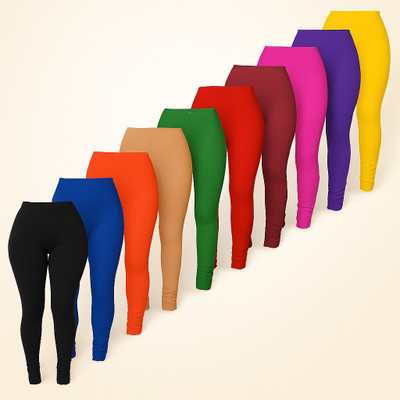 Fashionate World Indi Legging For Girls(Multicolor Pack of 10)