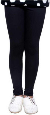 AJ Hosiery Legging For Girls(Black Pack of 1)