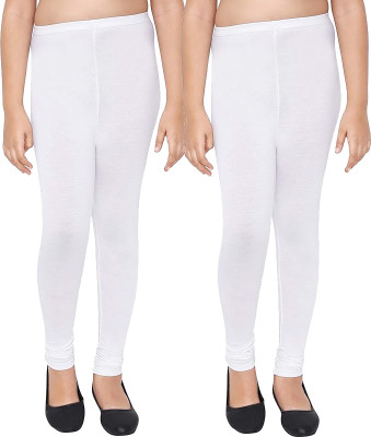 Tik Tok WEARS Indi Legging For Girls(White Pack of 2)