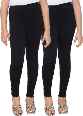 Tik Tok WEARS Indi Legging For Girls(Black Pack of 2)