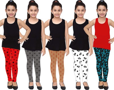 K M R Indi Legging For Girls(Multicolor Pack of 5)