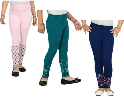 IndiWeaves Indi Legging For Girls(Multicolor Pack of 3)