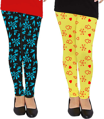 NIHMATH Legging For Girls(Multicolor Pack of 2)