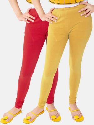 Tik Tok WEARS Indi Legging For Girls(Red Pack of 2)